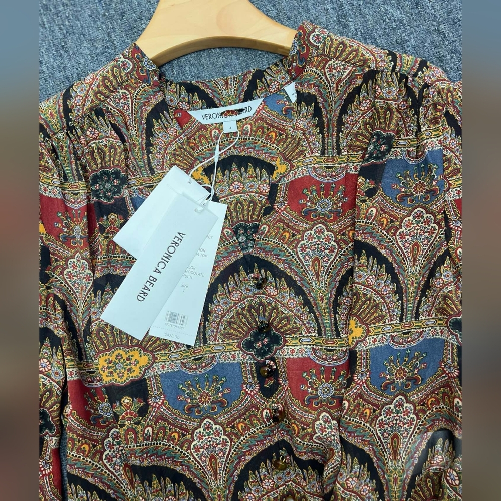 Veronica Beard Elaine Silk Bow Blouse - Picture 11 of 11